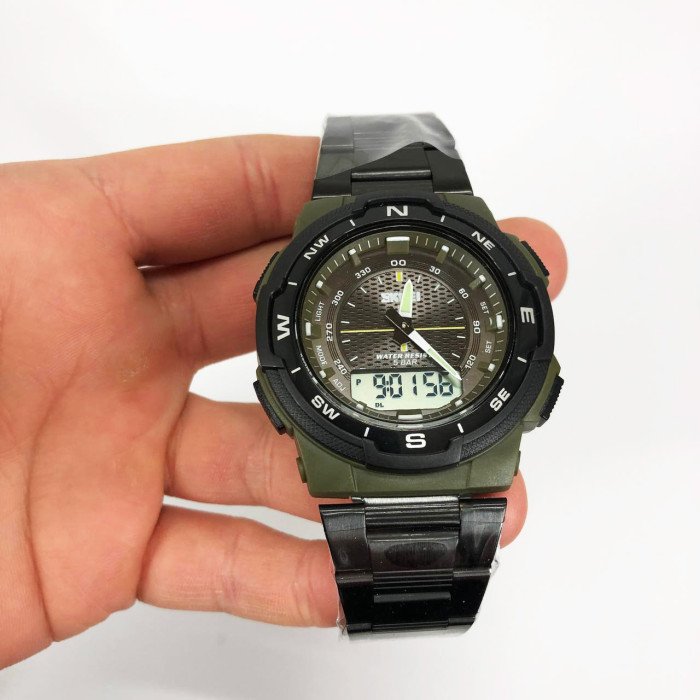 Годинник наручний чоловічий SKMEI 1370AG, армійський годинник протиударний, годинник армійський скмей