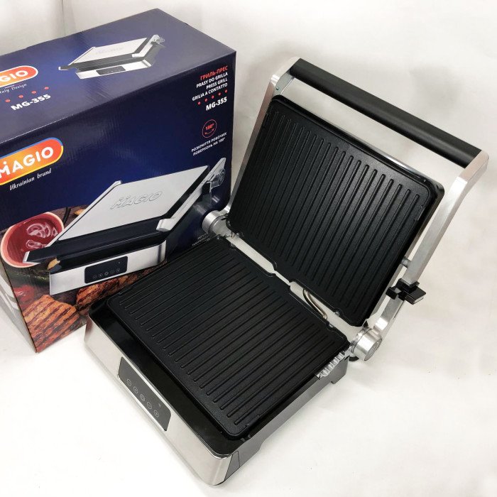 Гриль-барбекю MAGIO MG-355, Гриль для шаурми для дому, Гриль двосторонній контактний