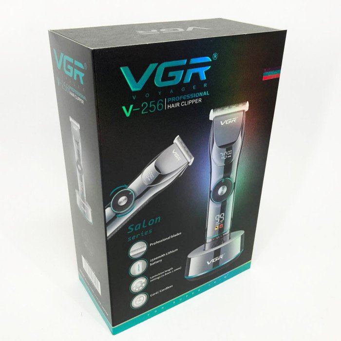Професійна бездротова машинка для стрижки волосся та бороди VGR V-256, бездротова електробритва