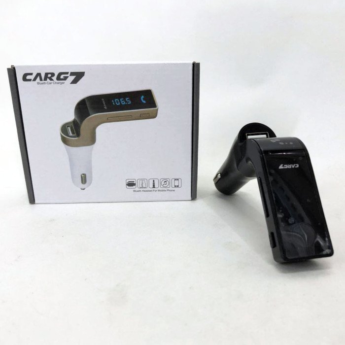 Модулятор FM MOD G7 Bluetooth, блютуз фм передавач для автомагнітоли, блютуз трансмітер. Колір: чорний