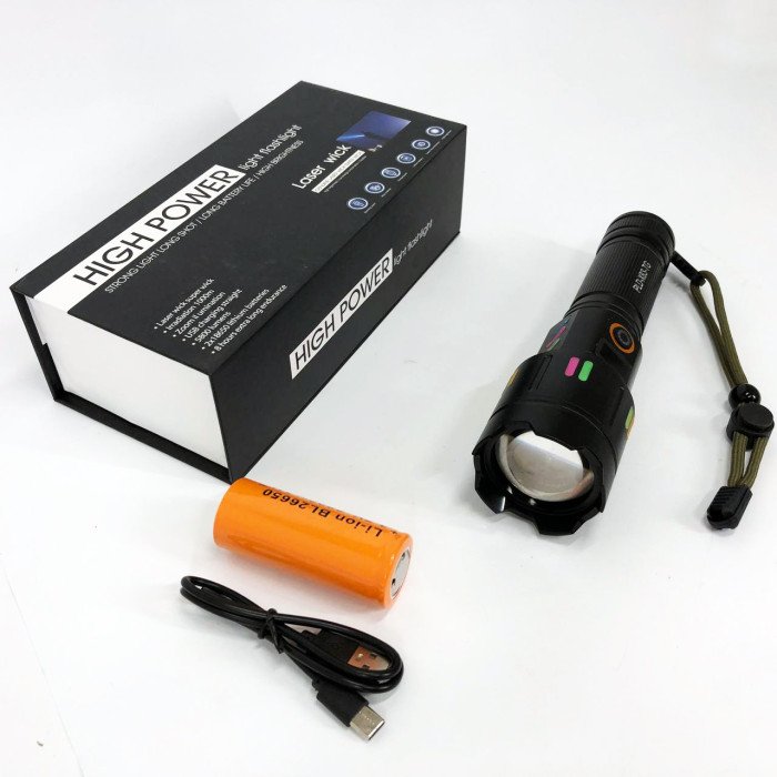 Ліхтар NIGHT VISION FLUORESCENCE X83 WHITE LASER PM30-TG, світлодіодний ручний акумуляторний портативний