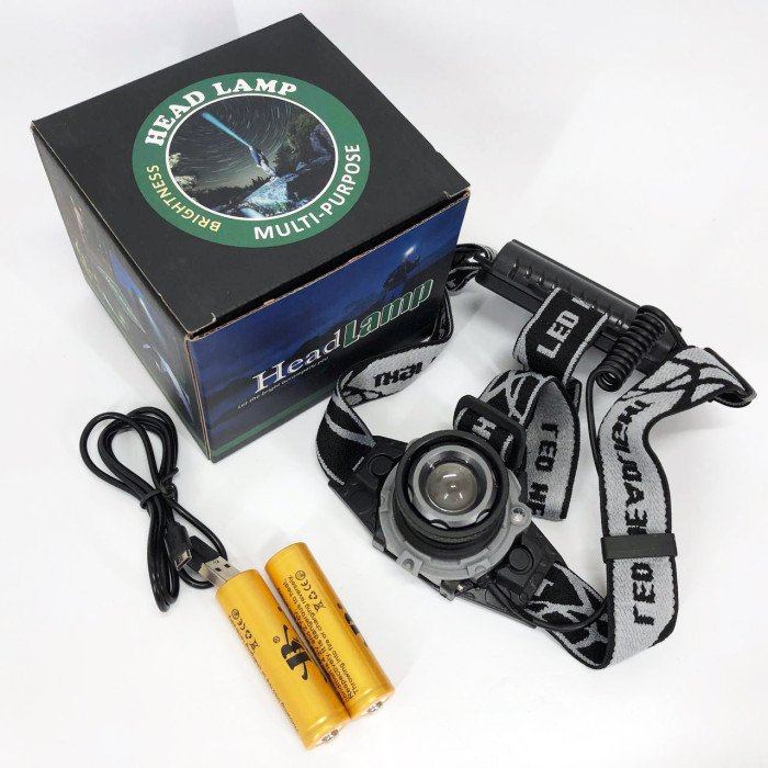 Ліхтар налобний Police Водостійкий BL-W002 XPE датчик руху, Ліхтарик налобний потужний, Головний ліхтарик