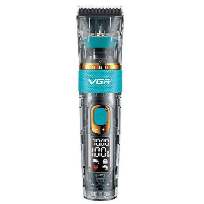 Машинка для стрижки волосся і бороди VGR V-695 з LED дисплеєм IPX7 вологозахист