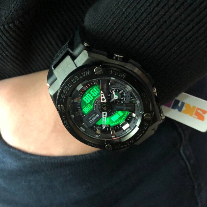 Годинник наручний чоловічий SKMEI 2101BK, армійський годинник протиударний, оригінальний чоловічий годинник спортивний