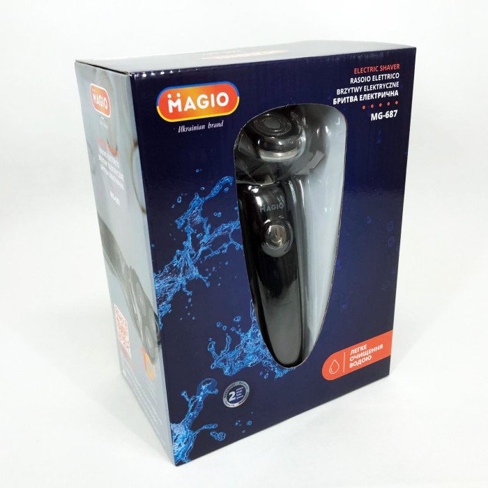 Електробритва 3 плав. голівки/ сухе/ вологе гоління/висувний триммер MAGIO MG-687