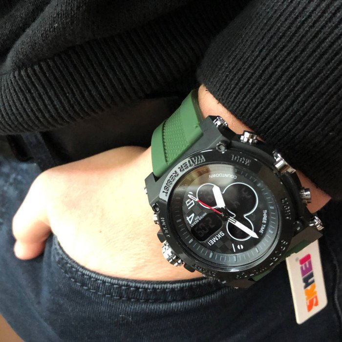 Годинник наручний чоловічий SKMEI 2065AG, водонепроникний чоловічий годинник, чоловічий спортивний