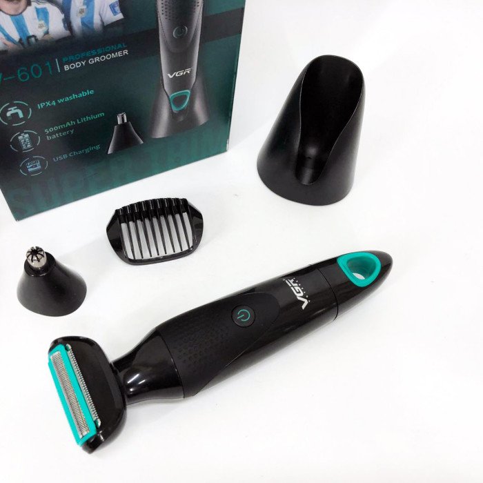 Акумуляторна електробритва для стрижки VGR V-601 від USB бритва електрична з професійною насадками
