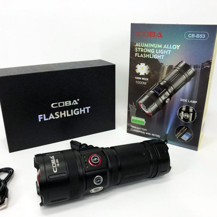 Ліхтар CB-B53-TG, 3х18650, power bank, індикація заряду, Ліхтарик світлодіодний для туриста надпотужний