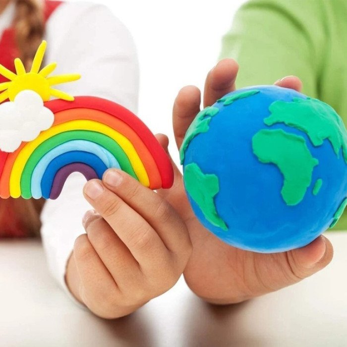 Легкий повітряний пластилін 24 кольори для ліплення з інструментами набір для творчості художній