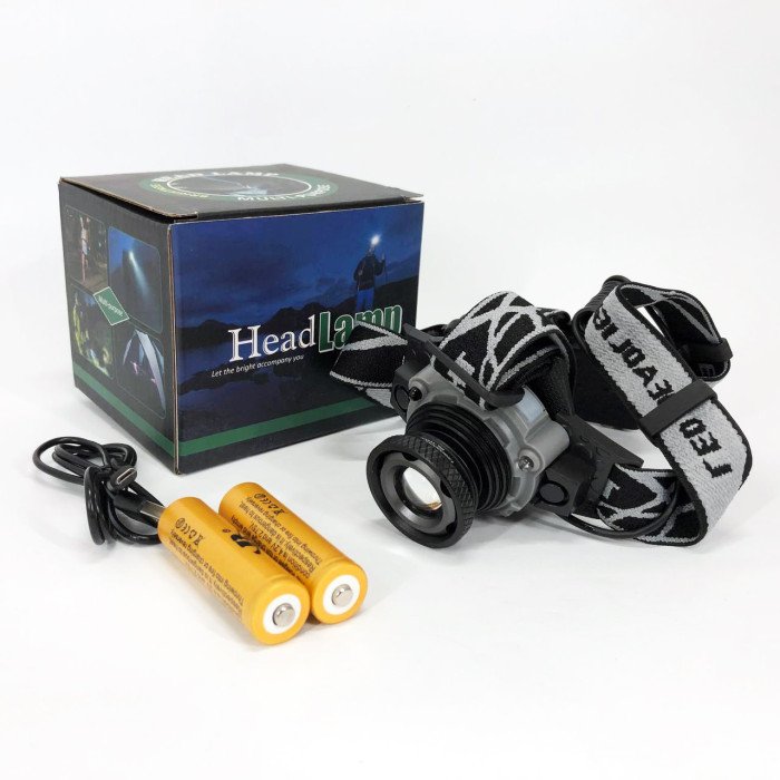 Ліхтар налобний Police Водостійкий BL-W002 XPE датчик руху, Ліхтарик налобний потужний, Головний ліхтарик