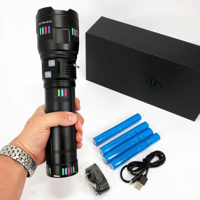 Ліхтар NIGHT VISION FLUORESCENCE G02-PM50-TG, Потужний кишеньковий ліхтарик, Сильний ліхтарик