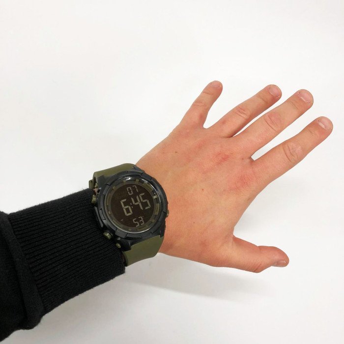Годинник наручний чоловічий SKMEI 1845AG ARMY GREEN, армійський водостійкий тактичний годинник. Колір: зелений