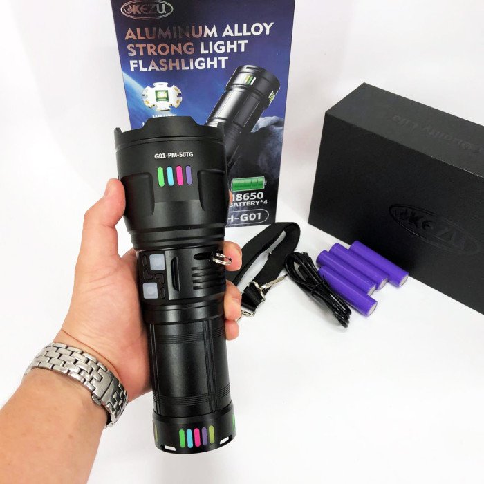 Ліхтар NIGHT VISION FLUORESCENCE G01-PM50-TG, Потужний кишеньковий ліхтарик, Сильний ліхтарик