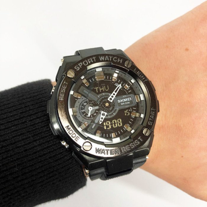 Годинник наручний чоловічий SKMEI 2101BK, армійський годинник протиударний, оригінальний чоловічий годинник спортивний