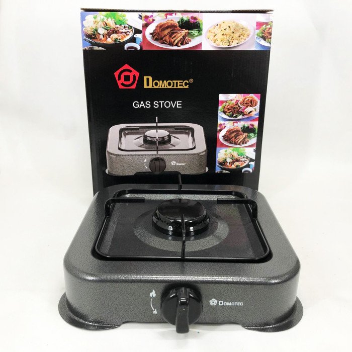 Газова плита DOMOTEC MS-6601 на 1 конфорку. Колір: сірий