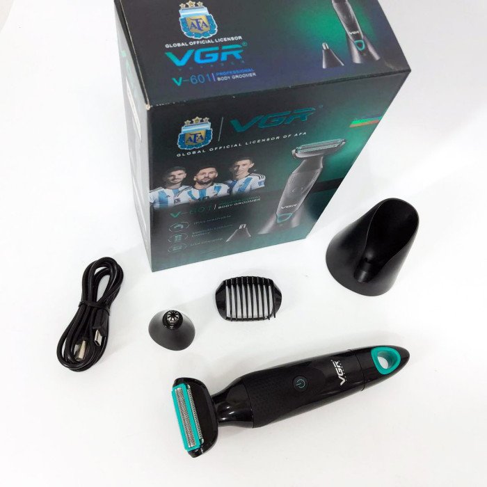 Акумуляторна електробритва для стрижки VGR V-601 від USB бритва електрична з професійною насадками