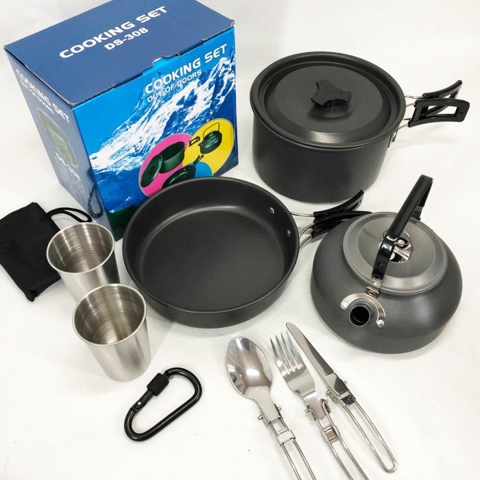 Похідний набір посуду, Туристичний посуд з нержавіючої сталі, Функціональний туристичний посуд