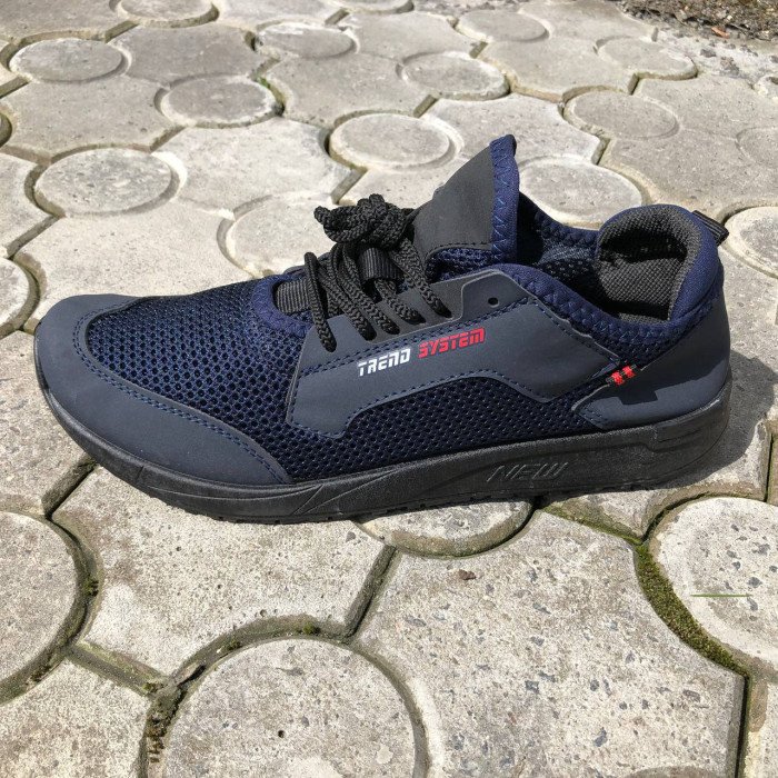 Кросівки сітка чоловіча сіточка 41 розмір. Чоловічі кросівки з тканини, що дихають. Модель 23576. Колір: синій