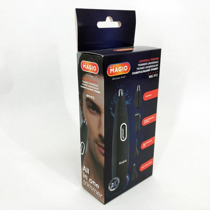 Тример MAGIO MG-913 Aqua 4в1, Тример бездротовий, Машинка чоловіча для гоління