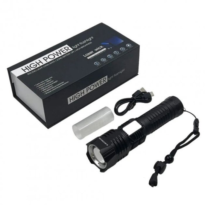 Професійний тактичний ручний ліхтар Police BL-A93-GT200+COB(white+red+blue) 2 режими роботи