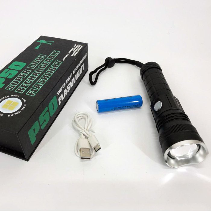 Ліхтарик ручний тактичний Bailong BL-P03-P50, водонепроникний ліхтарик, ручний ліхтарик led