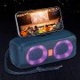 Портативна колонка TG333 2x5W з RGB підсвічуванням, гучна блютуз колонка. Колір: синій