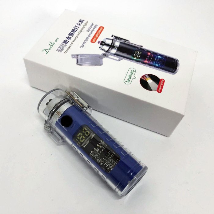 Дугова електроімпульсна запальничка водонепроникна, електронна сенсорна запальничка ліхтарик HL-512