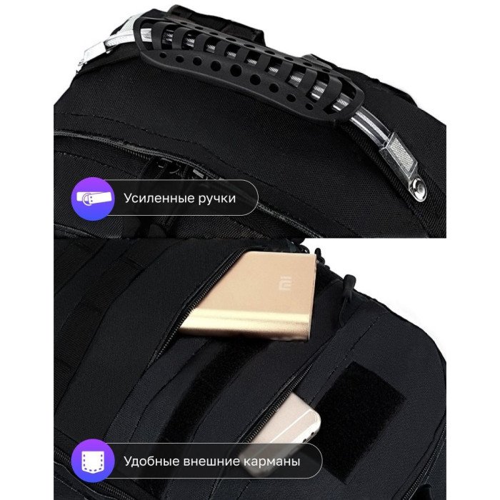 Тактичний універсальний рюкзак, Армійський речовий похідний рюкзак військовий рюкзак для кемпінгу