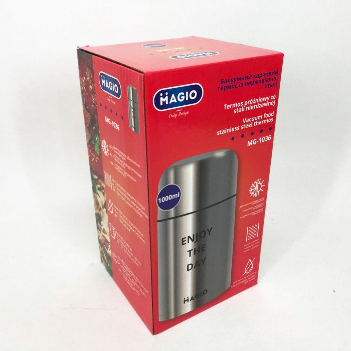 Термос MAGIO MG-1036 харчовий вакуумний 1000 мл, контейнери для їжі з відсіками, термос для їжі на роботу