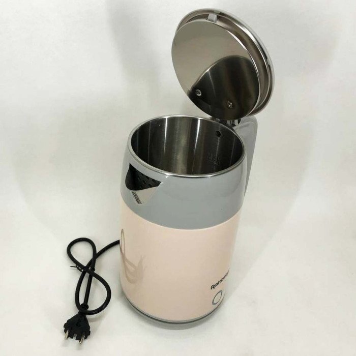 Електрочайник дисковий Rainberg RB-2244 2000 Вт 2л, стильний електричний чайник. Колір: рожевий