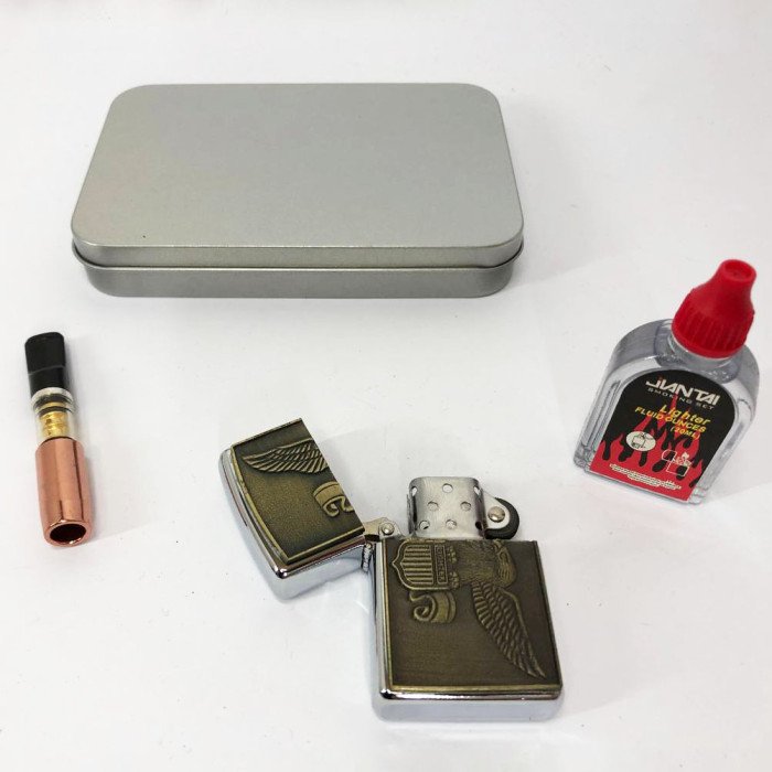 Запальничка бензинова в подарунковій коробці N6, сувенір запальничка, подарунки для чоловіків