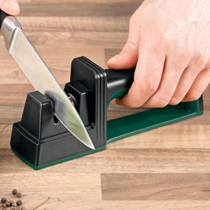 Точилка для ножів і сокир Parkside PAMS 2 A1, алмазне покриття дві направляючі ергономічна нековзна ручка