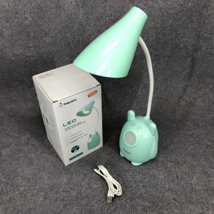 Настільна лампа TaigeXin LED TGX 792, Настільна лампа на гнучкій ніжці, сенсорна лампа. Колір: зелений