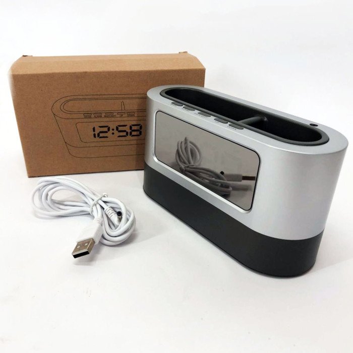 Годинник підставка для ручок 038, настільний електронний годинник з підсвічуванням, лід годинник настільний