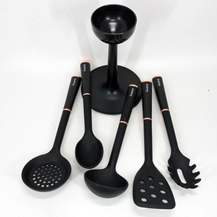 Набір кухонного приладдя MAGIO MG-1140, набір поварешок на підставці кухонний набір лопаток