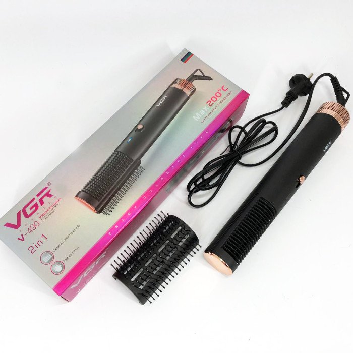 Фен щітка для волосся VGR V-490 Стайлер, повітряний стайлер для волосся, Фен для дому, Професійний фен
