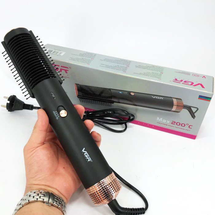 Фен щітка для волосся VGR V-490 Стайлер, повітряний стайлер для волосся, Фен для дому, Професійний фен