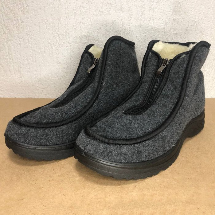 Черевики чоловічі з тканини утеплені 42 розміри, домашні чоловічі валянки. Колір: сірий