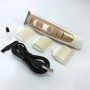 Машинка для стрижки волосся Gemei GM-6113 акумуляторна, чоловіча машинка для гоління. Колір: золотий
