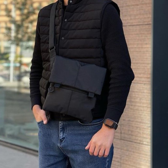 Чоловіча сумка через плече шкіра, Сумка кобура наплічна, Сумка для прихованого носіння пістолета