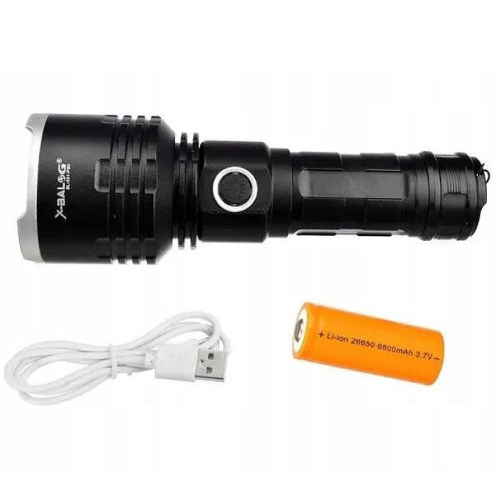 Ліхтар поліцейський X-Balog BL-531-P90 1х26650 8800mah USB/microUSB/ 3хААА R3 функція Power Bank