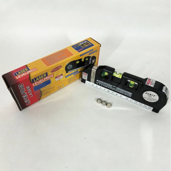 Лазерний рівень Laser Level Pro 3 з вбудованою рулеткою, Високоточний лазерний рівень