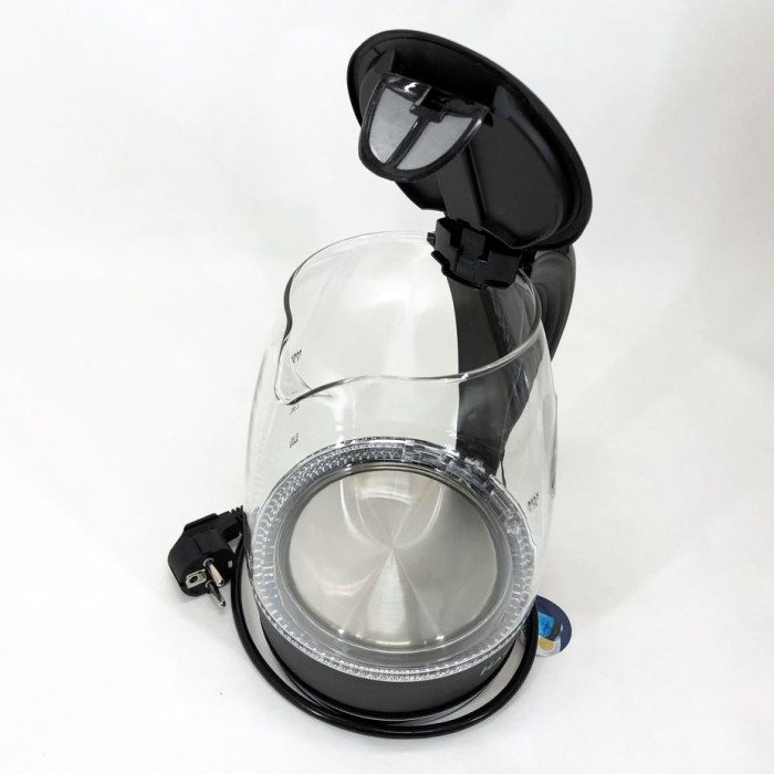 Чайник прозорий з підсвічуванням MAGIO MG-501, маленький електрочайник, гарний електричний чайник