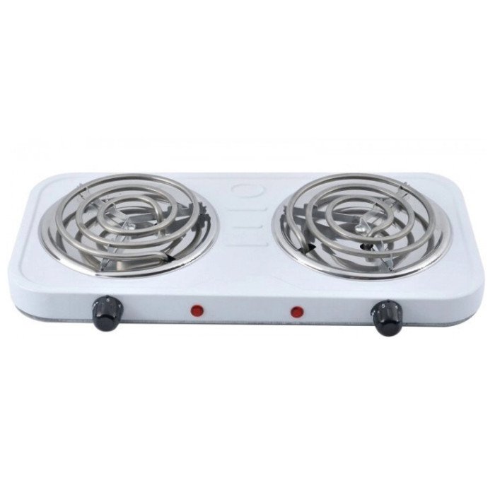 Плита електрична Suntera DP-1915 2000 Вт, потужна настільна електроплита, побутова плита. Колір: білий