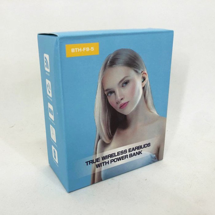 Бездротові bluetooth навушники True Wireless F9-5 TWS з вбудованим Power Bank, вакуумні навушники
