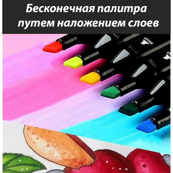 Двосторонні маркери touch, двосторонні маркери 80 шт, Професійні маркери для графіки та живопису