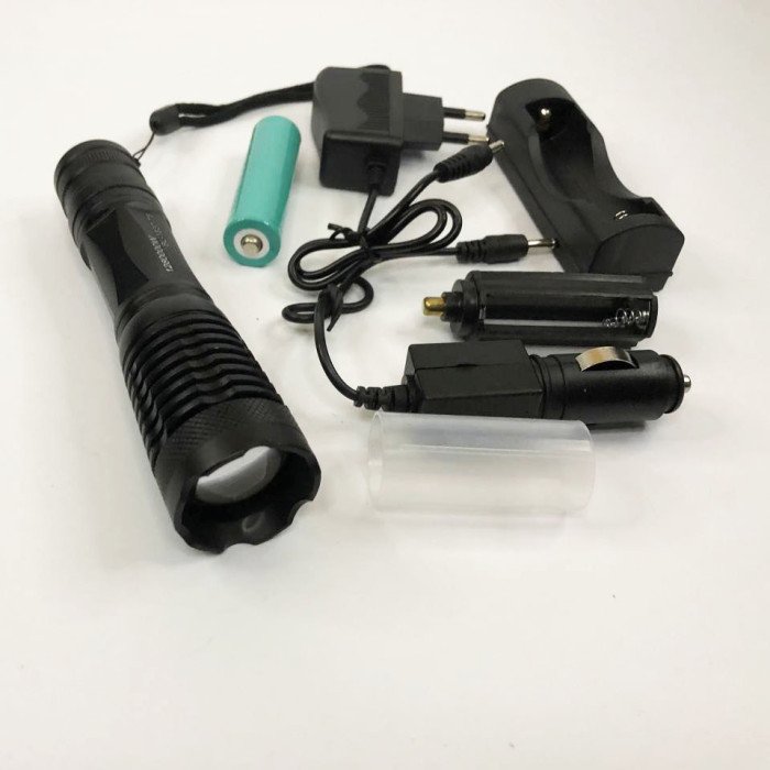 Ліхтар Police BL-1837-T6 (1х18650, зарядки 220В та 12В, 5 режимів, 1050 люмен), Водонепроникний ліхтар