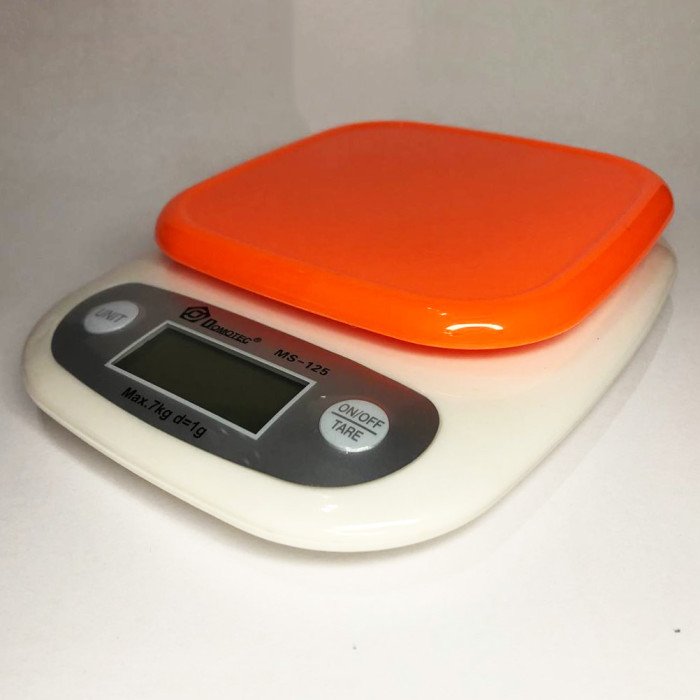 Ваги кухонні DOMOTEC MS-125 Plastic, електронні ваги, електронні ваги. Колір: помаранчевий