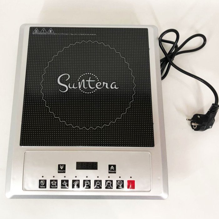Плитка індукційна Suntera ICD-1012, 2000 Вт, індукційна плита міні, електроплита інфрачервона