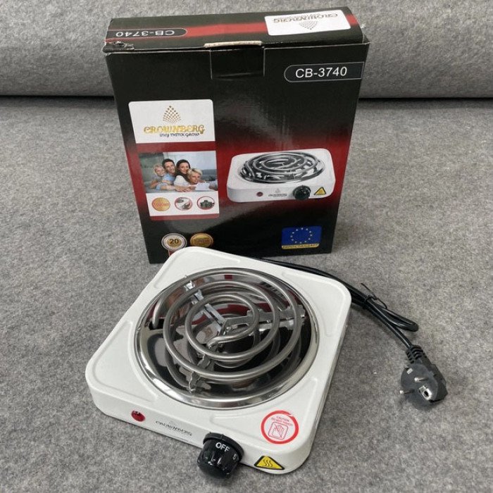 Плита Crownberg CB-3740 настільна електрична однокомфоркова спіральна